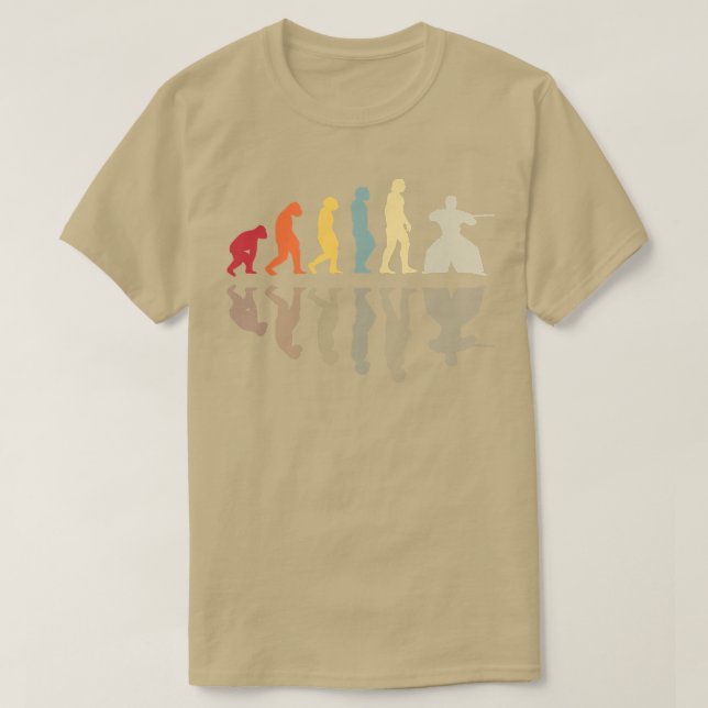 Evolution Kendo Samurai Martial Arts Sword Fightin T Shirt (Design framsida)
