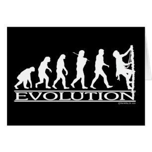 Evolution - klättring hälsningskort