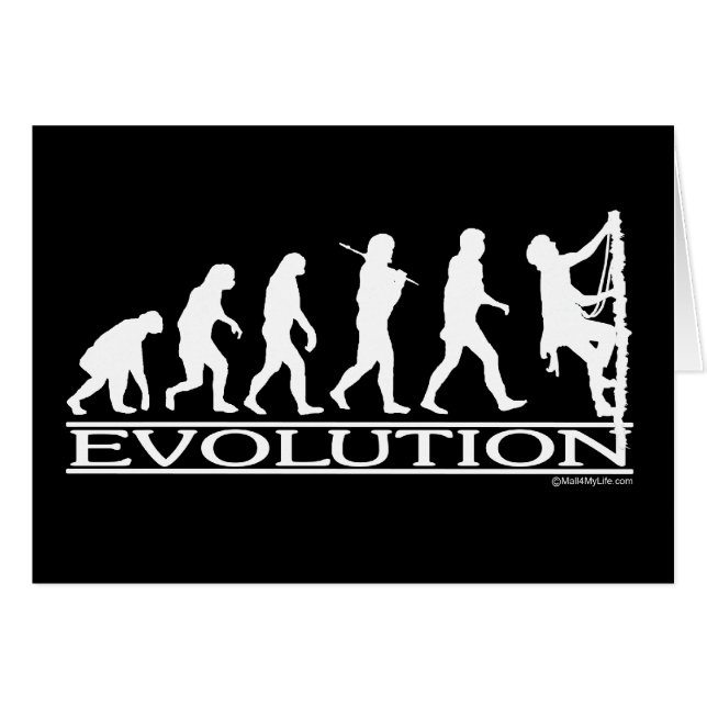 Evolution - klättring hälsningskort (Framsidan Horizontal)