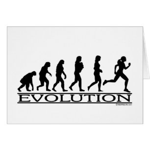 Evolution - kvinnligt spring hälsningskort