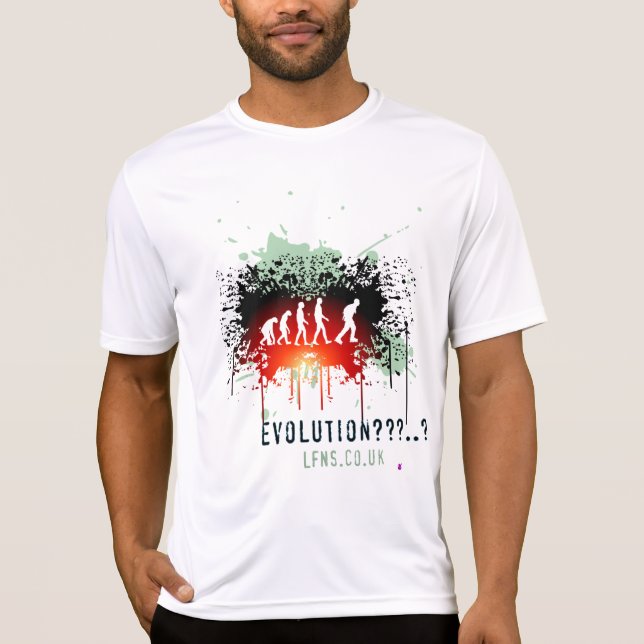 Evolution/lämnad behålla - kapacitetsfiber t shirt (Framsida)