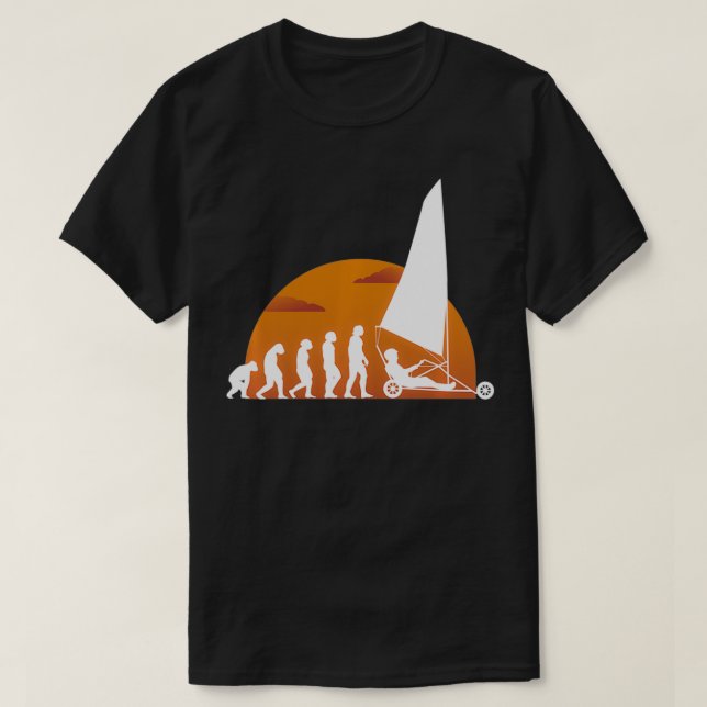 Evolution Land Sailing Dirtboing Sail Wagon Sand T Shirt (Design framsida)