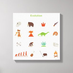Evolution Mönster Canvastryck