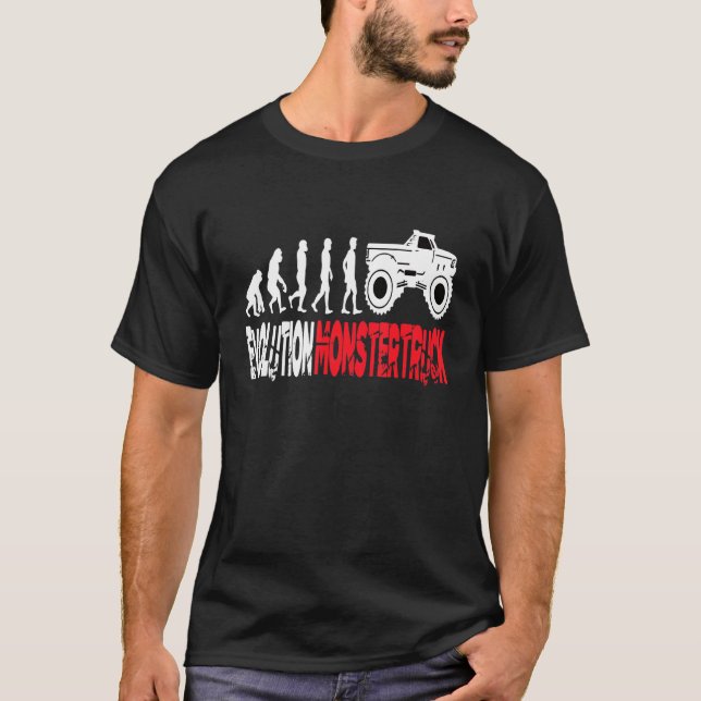 Evolution Monster Lastbil Monster Lastbil Freestyl T Shirt (Framsida)