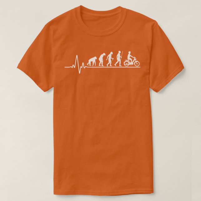 Evolution Moped Driver Heartbeat Moped Steyr Moped T Shirt (Design framsida)