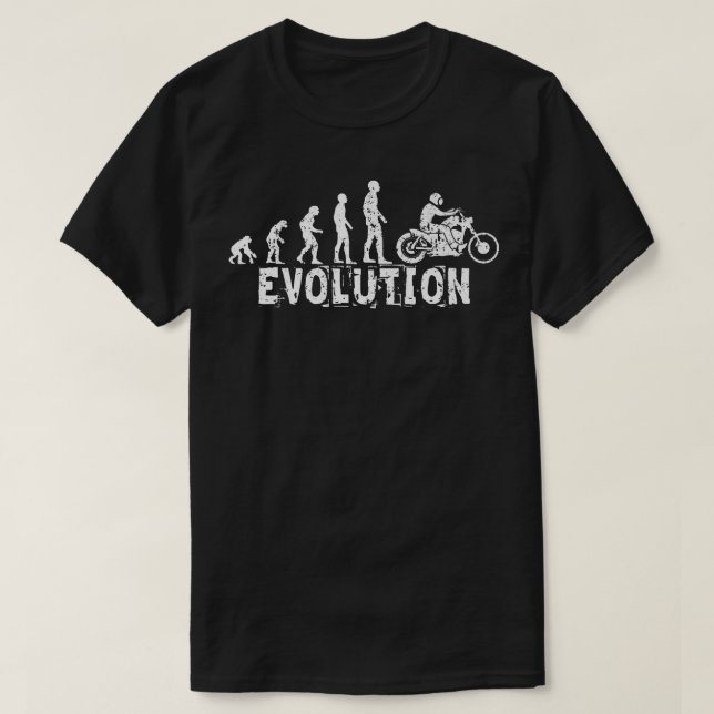 Evolution motorbike (white)   t shirt (Design framsida)