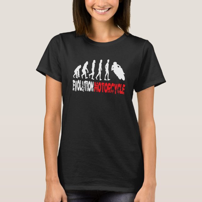 Evolution Motorcykel Emotorcykel Ecykel Motorcycli T Shirt (Framsida)