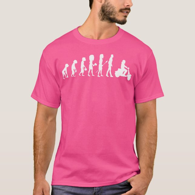 Evolution Motorcykel Motor Scooter Cykel Racing Mo T Shirt (Framsida)