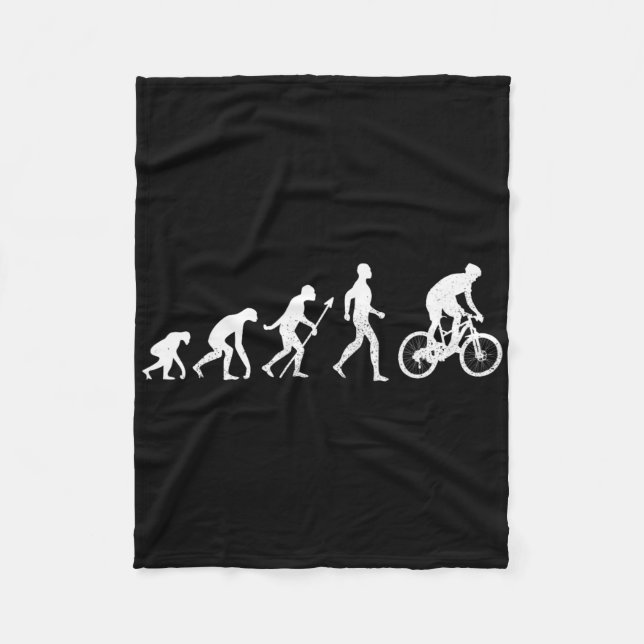 Evolution + Mountain Biking Cycling Gift For Cycli Fleecefilt (Framsidan)