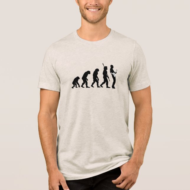 Evolution of Man Guitarist –  Musician Gift T Shirt (Framsida)