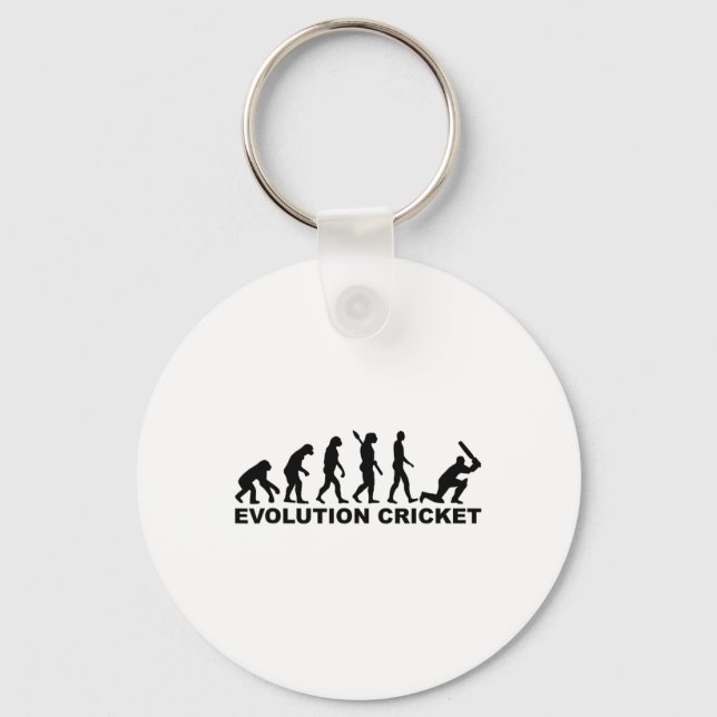 Evolution Of Man Krickettröja Nyckelring (Framsida)