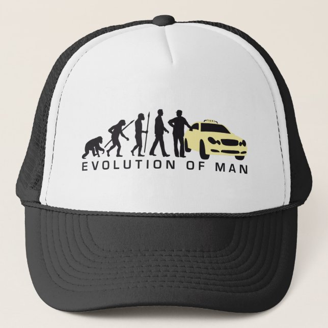 evolution of man taxi driver truckerkeps (Framsida)