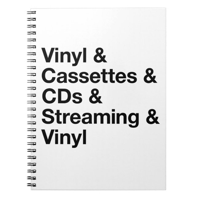 Evolution of Music Notebook Anteckningsbok (Framsidan)