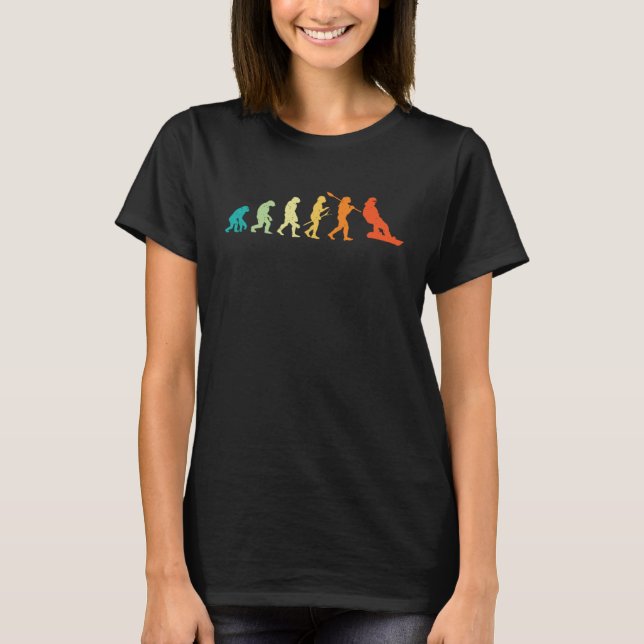 Evolution Of Snowboarder  Snowboard Snowboarding T Shirt (Framsida)