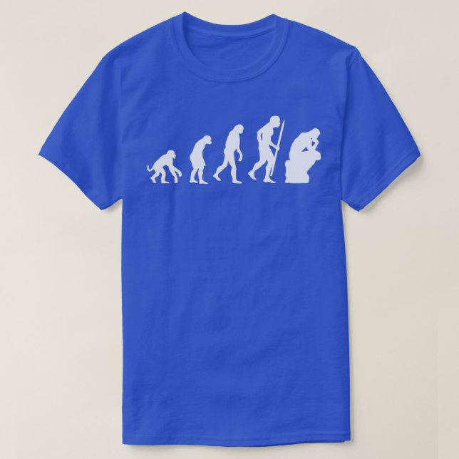 Evolution of the thinker philosophy philosopher t shirt (Design framsida)