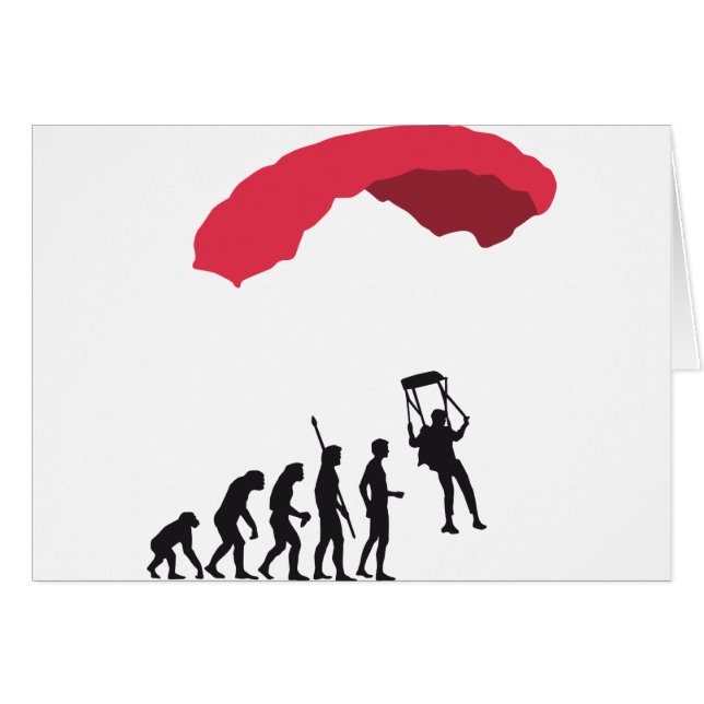 evolution Parachute Hälsningskort (Framsidan Horizontal)