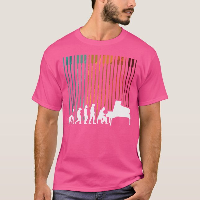 Evolution Pianomusiker Keyboardorkester T Shirt (Framsida)