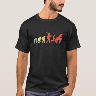 Evolution Pianotangentbord Pianist Keyboardsist T Shirt