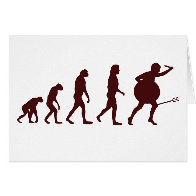 Evolution-pil Hälsningskort (Framsidan Horizontal)