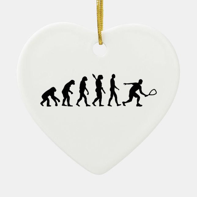 Evolution Racquetball Julgransprydnad Keramik (Framsidan)