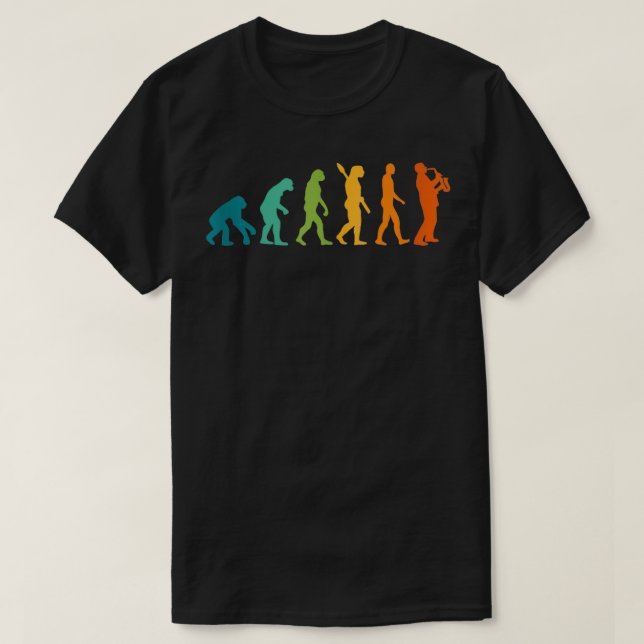 Evolution Saxophone Player 2 T Shirt (Design framsida)