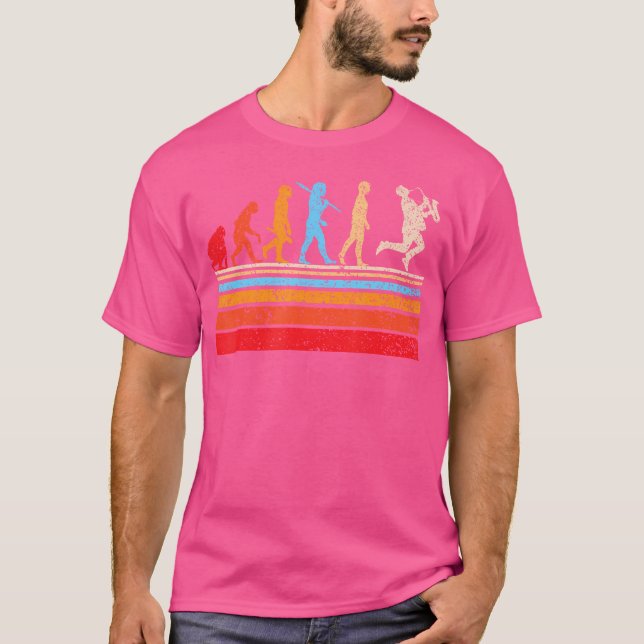 Evolution Saxophone Player Saxophonist Jazz Brass T Shirt (Framsida)