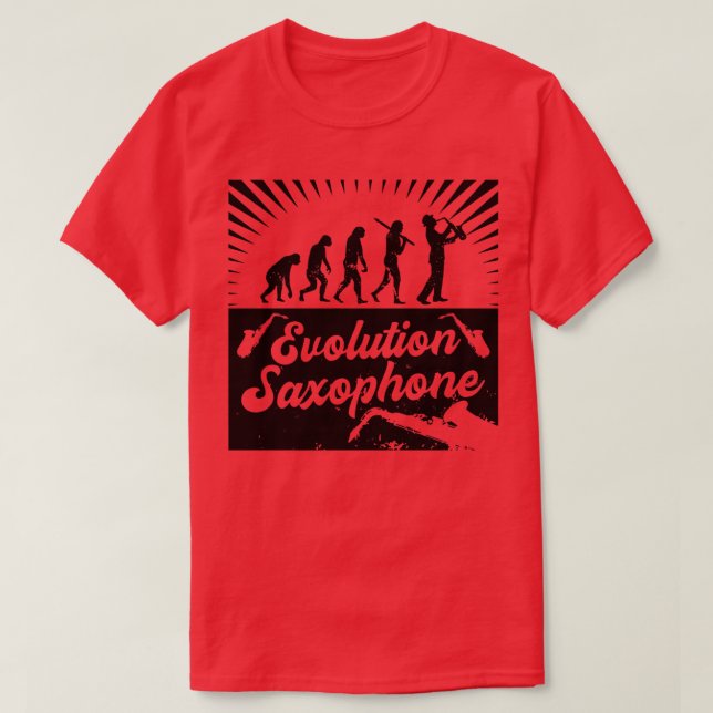 Evolution Saxophone T Shirt (Design framsida)