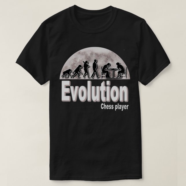 Evolution schess Player 1 T Shirt (Design framsida)