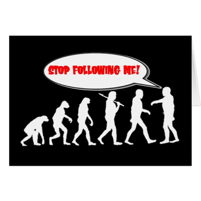 Evolution-/skapelsestopp efter mig OBS kort (Framsidan Horizontal)