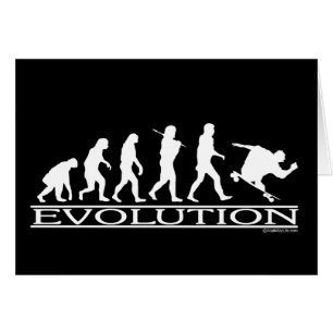 Evolution - Skateboarding - manlig Hälsningskort