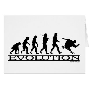 Evolution - Skateboarding - manlig Hälsningskort