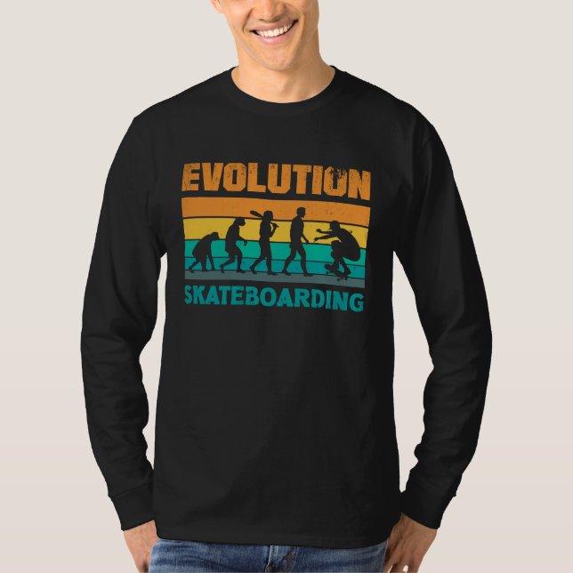 Evolution Skateboarding Skate Retro Streetwear  1 T Shirt (Framsida)