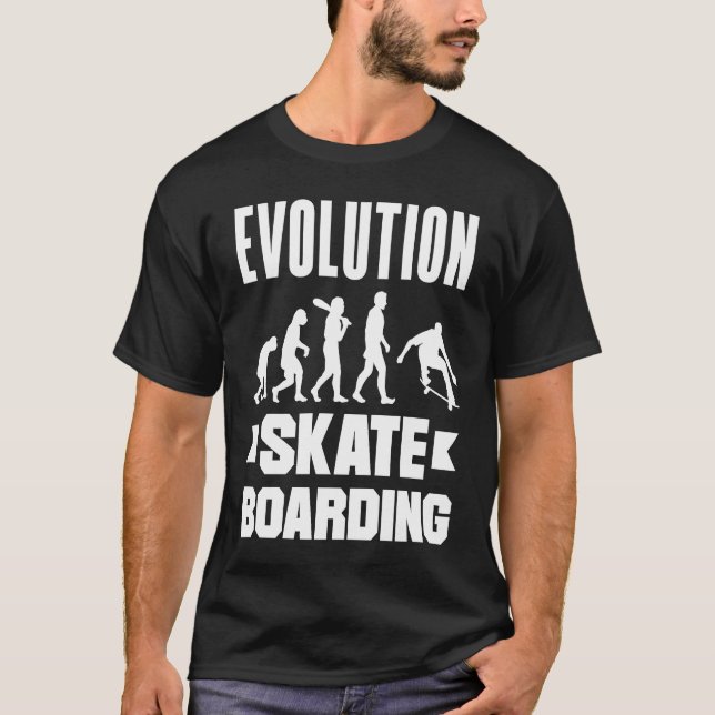 Evolution Skateboarding Skate Retro Streetwear  2 T Shirt (Framsida)