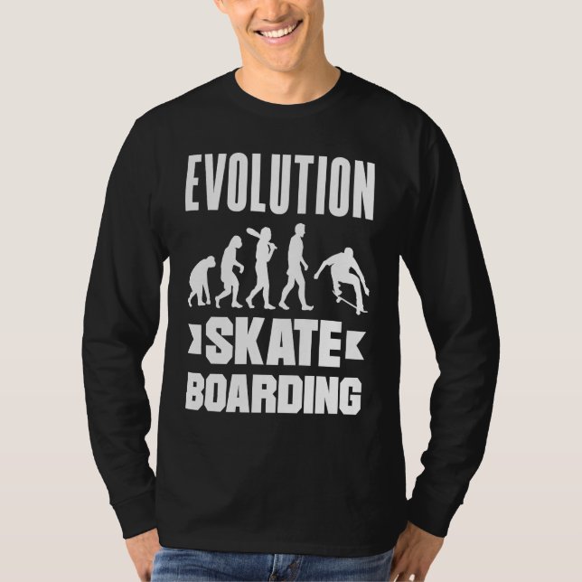 Evolution Skateboarding Skate Retro Streetwear  2 T Shirt (Framsida)