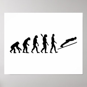 Evolution skidar banhoppning poster