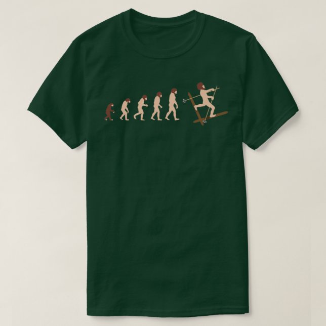 Evolution Skiing Evolution Gift Idea T Shirt (Design framsida)