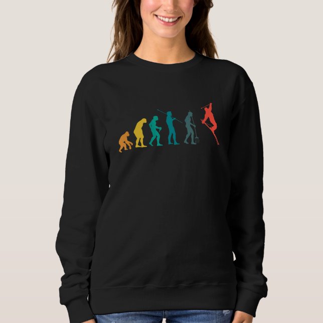 Evolution Skiing Skier T Shirt (Framsida)