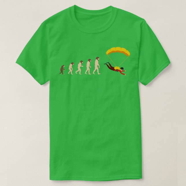 Evolution Skydive Skydiver Paraglider Gift Idea 3 T Shirt (Design framsida)