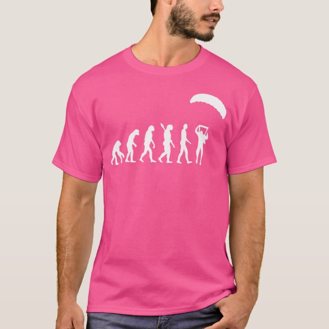 Evolution Skydiver Skydiving Fallskärm T Shirt (Framsida)