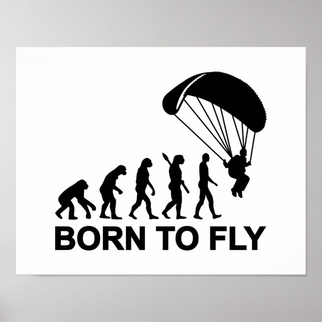 Evolution Skydiving född att flyga Poster (Framsidan)