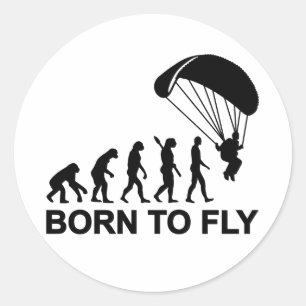 Evolution Skydiving född att flyga Runt Klistermärke