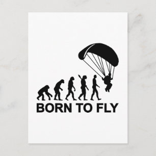 Evolution Skydiving född att flyga Vykort