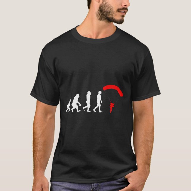 Evolution Skydiving för Himlar Diver-lärare T Shirt (Framsida)