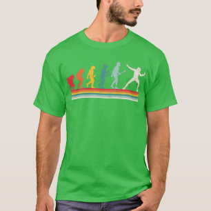 Evolution-sludnmötscensar Humor för en fencer T Shirt