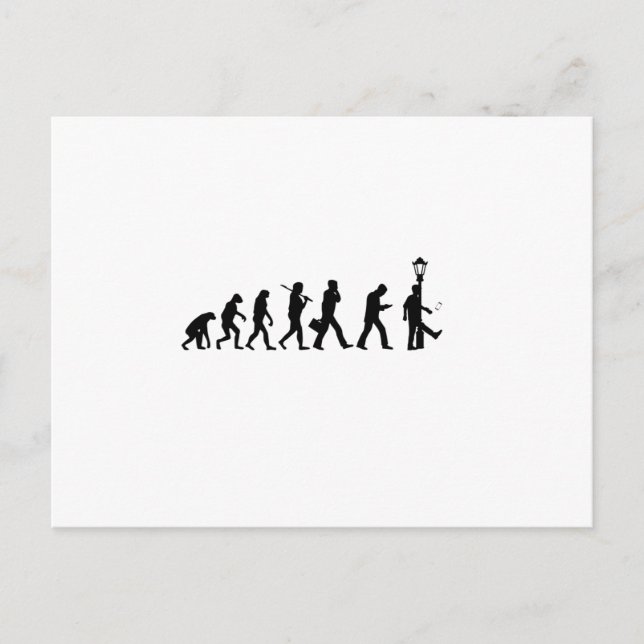 Evolution Smartphone - Lustigt motiv Vykort (Framsida)