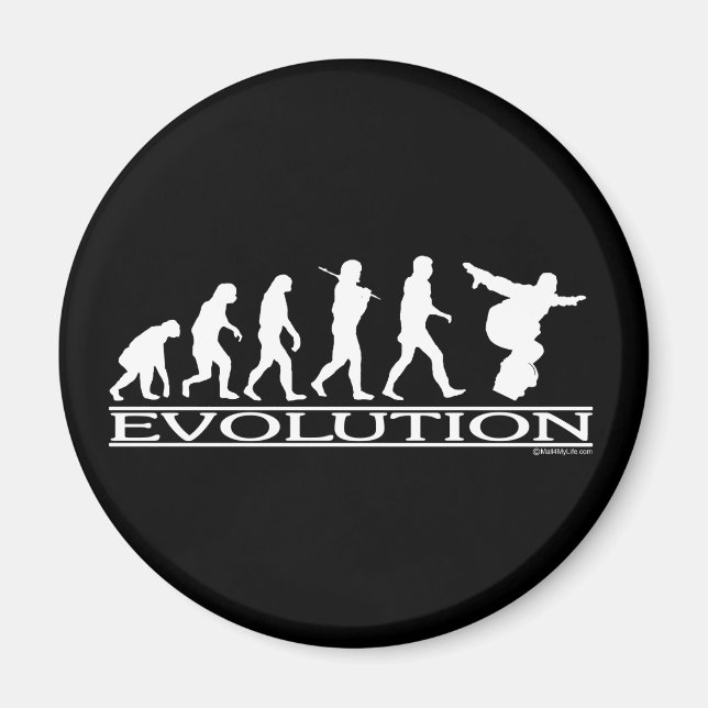Evolution - snöbordning magnet (Framsidan)