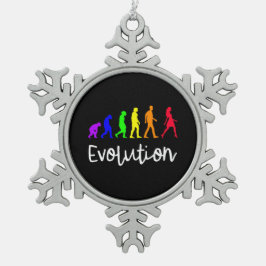 Evolution Snöflinga Pewter Julgransprydnad