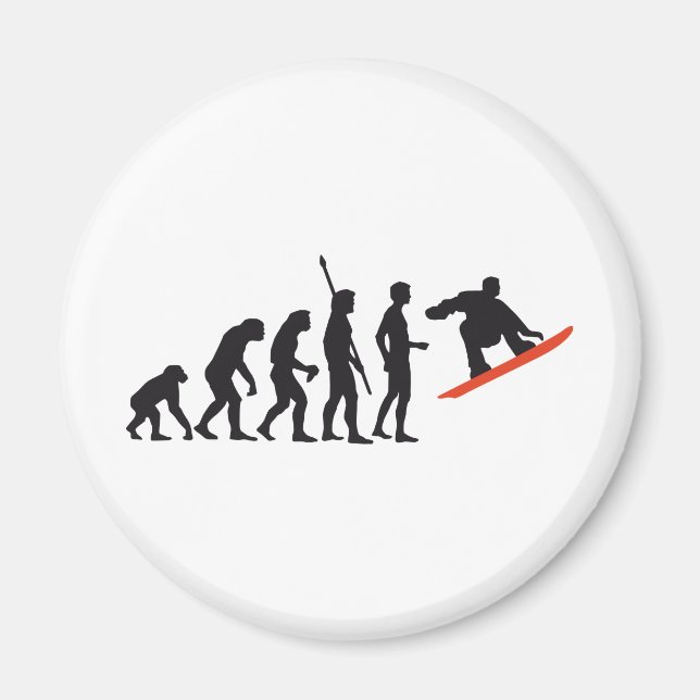 evolution snowboard magnet (Framsidan)