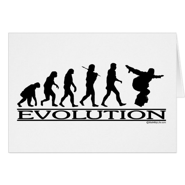 Evolution - Snowboarding Hälsningskort (Framsidan Horizontal)