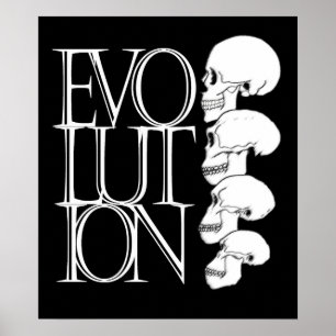 Evolution (som är svart, med vitgränsen) poster